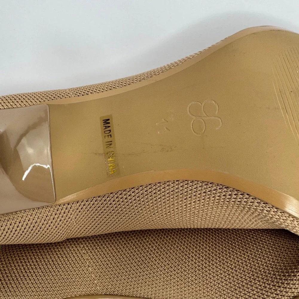 Cosy Island RefinEdge Square Toe Heels Pumps Size 11 Apricot Tan‎ Classic Classy - Picture 9 of 9